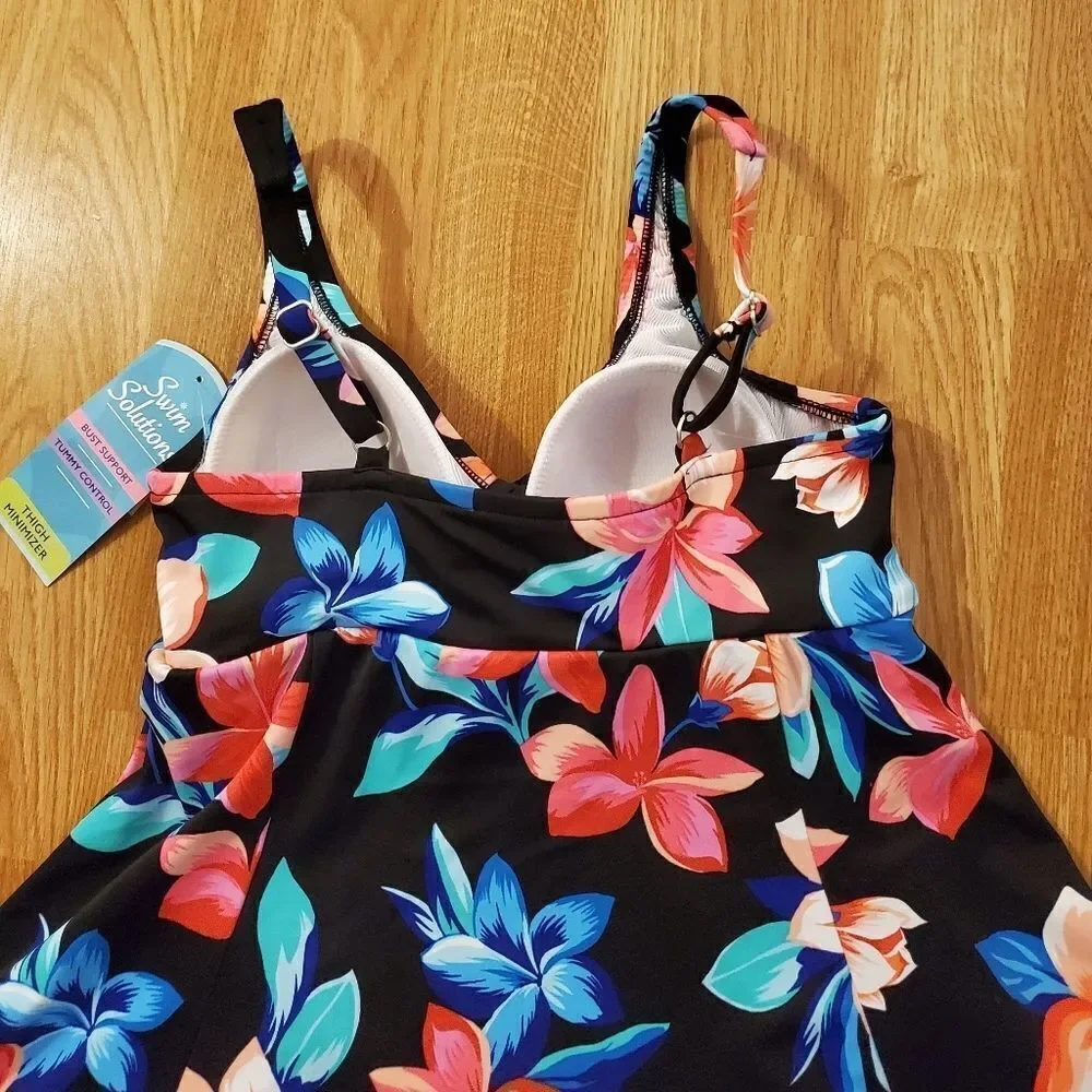 Swim Solutions Lanai Tummy Control Swimdress - NEW - Picture 9 of 16